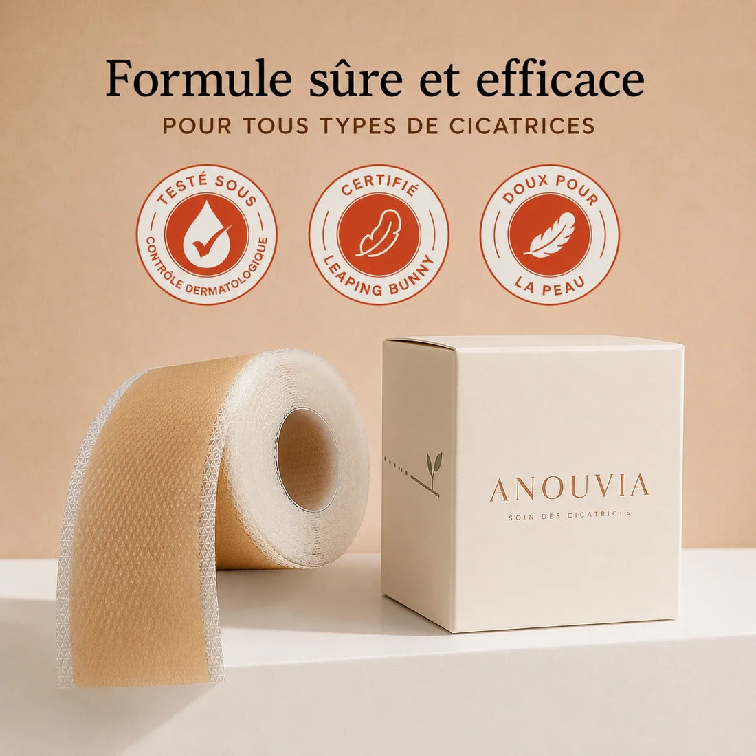 La Bande Anouvia — bande silicone certifiée, testée sous contrôle dermatologique